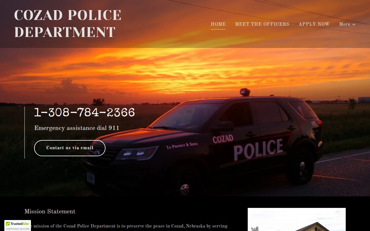 Dawson County Cozad Police Department official arrest-record contact route